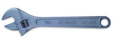 87-434 12 STANLEY ADJUSTABLE WRENCH  