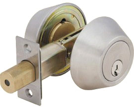 DB124-630 PRO SAFE DOUBLE DEAD BOLT-SS  