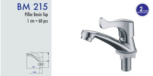 BM222 LONG HANDLE BASIN TAP  