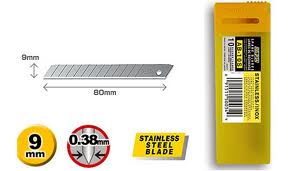 AB-10S 9MM OLFA S/S SPARE BLADE (10PCS)  