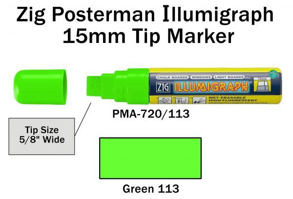 PMA-720 15MM ILLUMIGRAPH (FLUOR. GREEN)