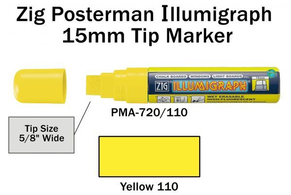 PMA-720 15MM ILLUMIGRAPH (FLUOR. YELLOW)  