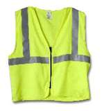 724I ZIP TYPE SAFETY VEST-GREEN  