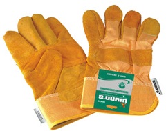 W2621 11 WYNN'S HALF LEATHER GLOVE W. RUBBER SLEEVE
